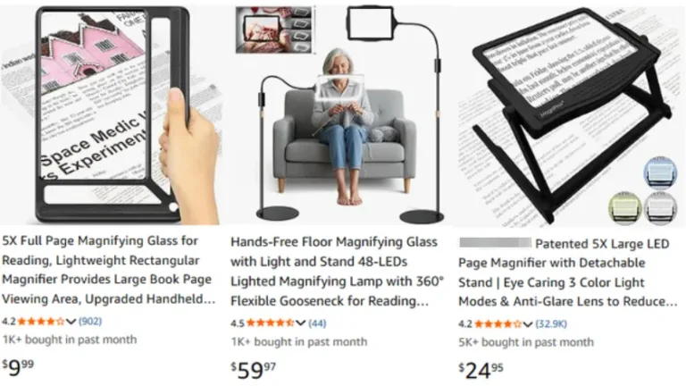magnifying products for seniors