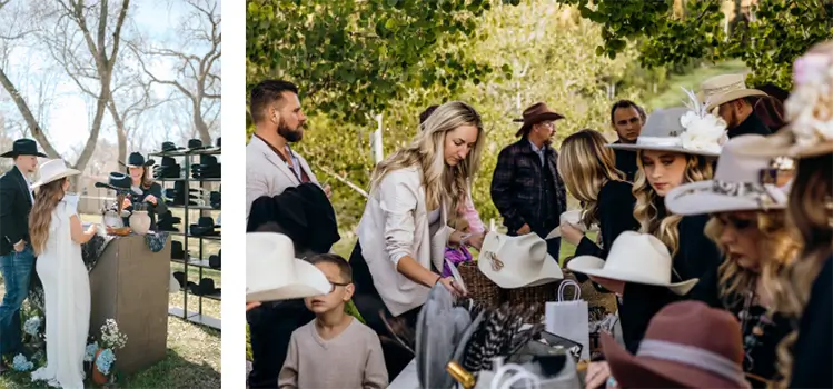 DIY cowboy hat at weddings