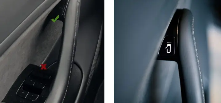 Tesbro Sticker Fixes Tesla Door Button Confusion