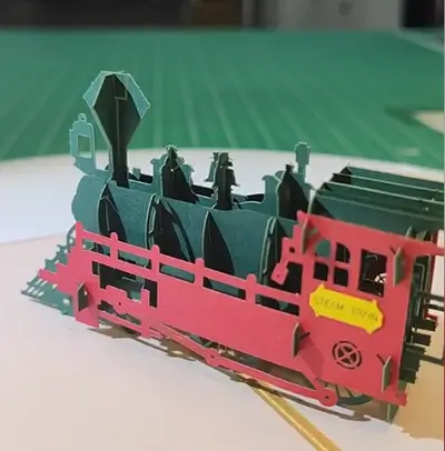 Digital-printed prototype of the pop-up greeting card