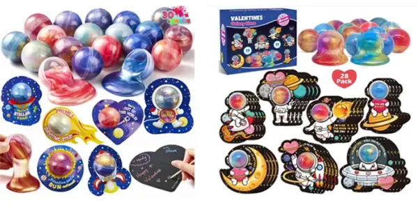 Space-themed Valentine's Day cards for kids