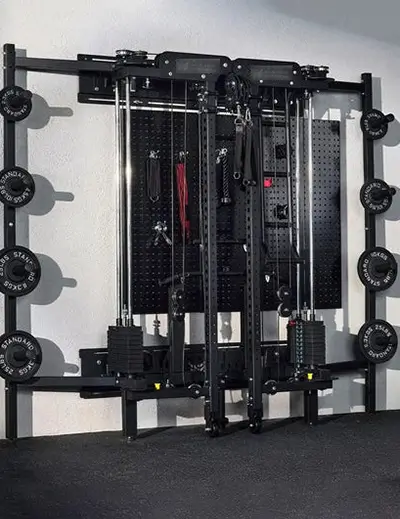 Foldable wall-mounted fitness equipment