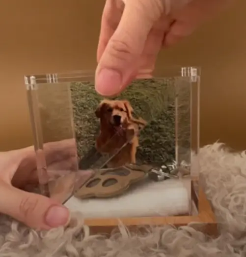 Pet Memorial Box Reflection Lighting Setup