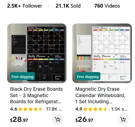 Magnetic Fridge Planner Store Sales