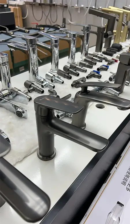 Bathroom Faucet Samples on Display