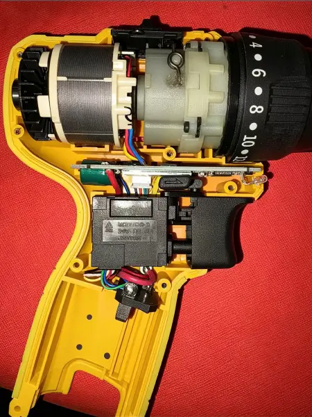 Internal Components of a Brushless Cordless Drill