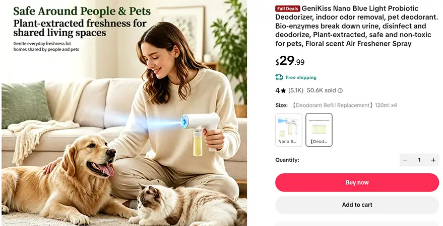 Electric Pet Odor Sprayer Product