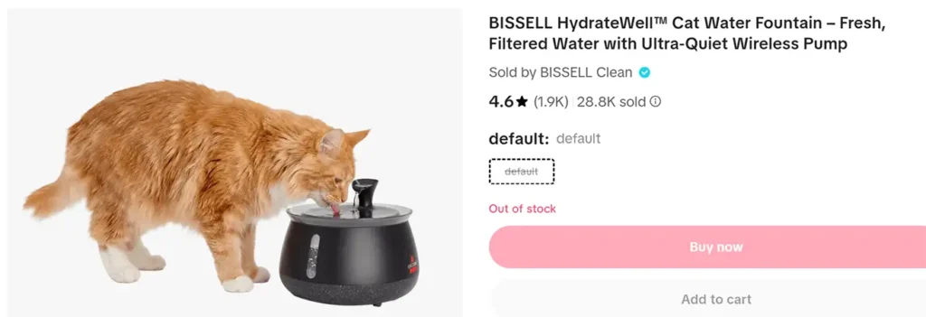 Pet Water Fountain TikTok Product Details